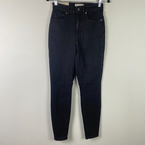 Everlane Denim - Everlane The Curvy Way High Skinny Jeans Size 28 Black Slim High Rise Stretch
